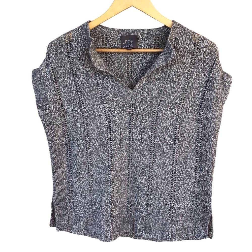 Leo & Sage x Revolve Gray Linen Cashmere Sweater NEW